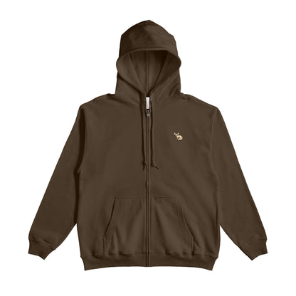 JP Fennex French Terry Zip-Up Hoodie dark-brown image
