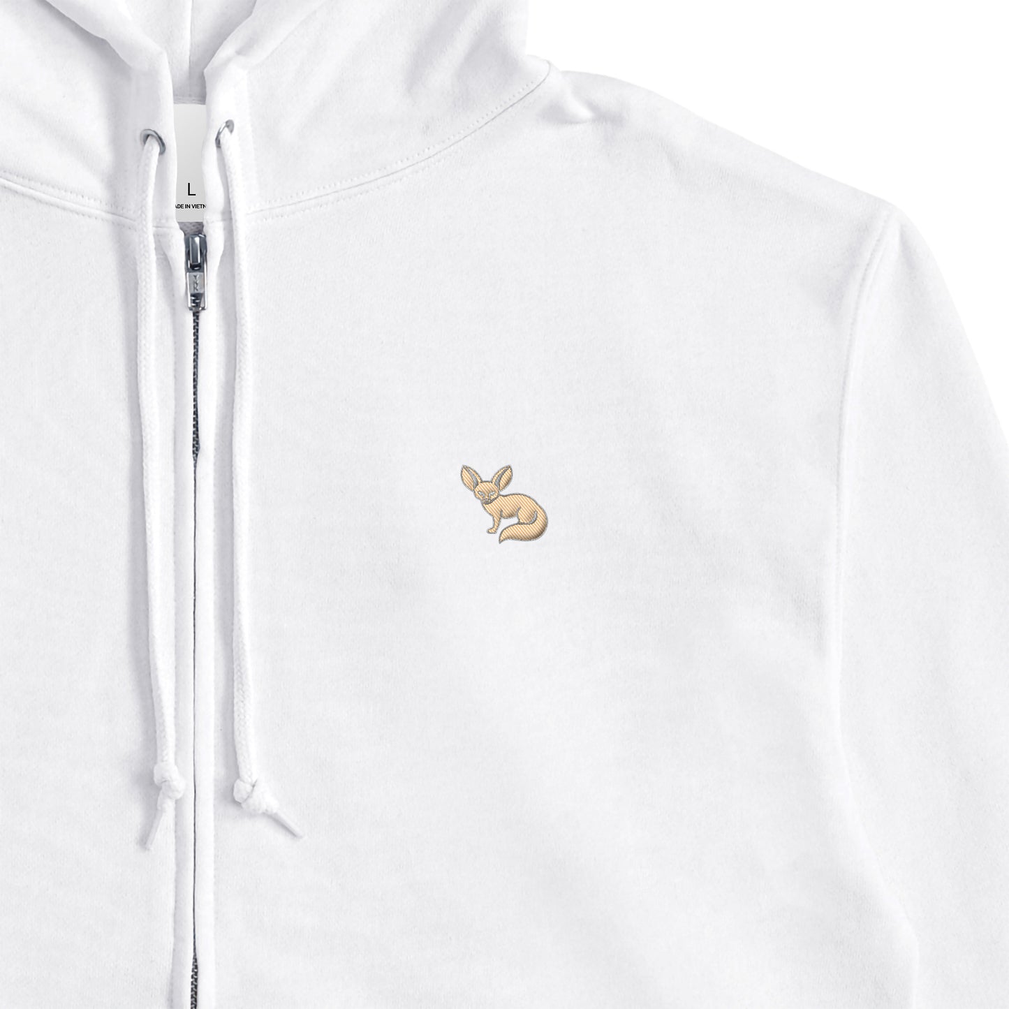 JP Fennex French Terry Zip-Up Hoodie white image