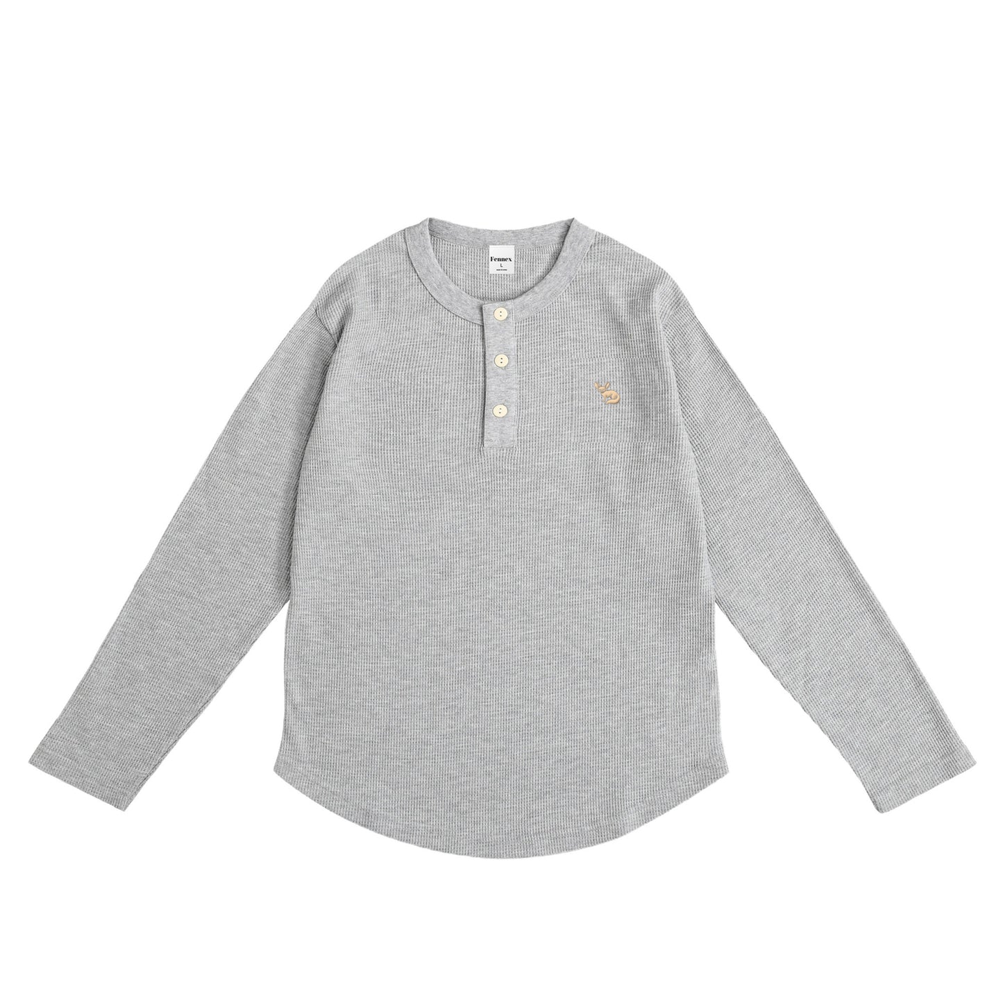 JP Fennex Waffle Henry Neck gray image