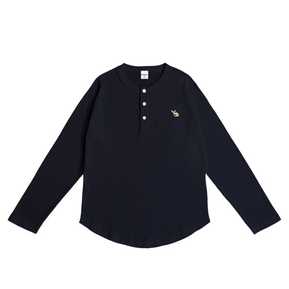 JP Fennex Waffle Henry Neck navy image