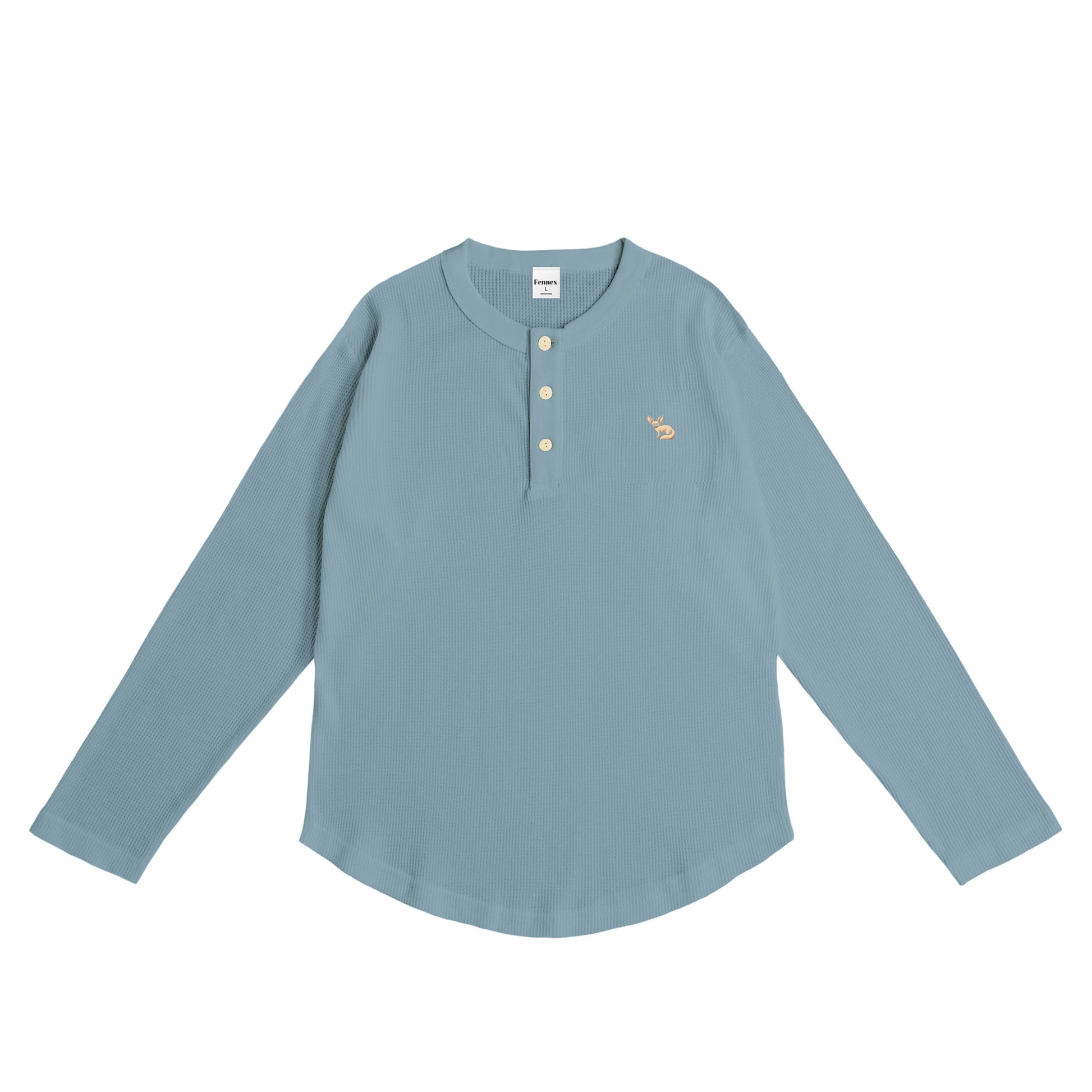 JP Fennex Waffle Henry Neck smoky-blue image
