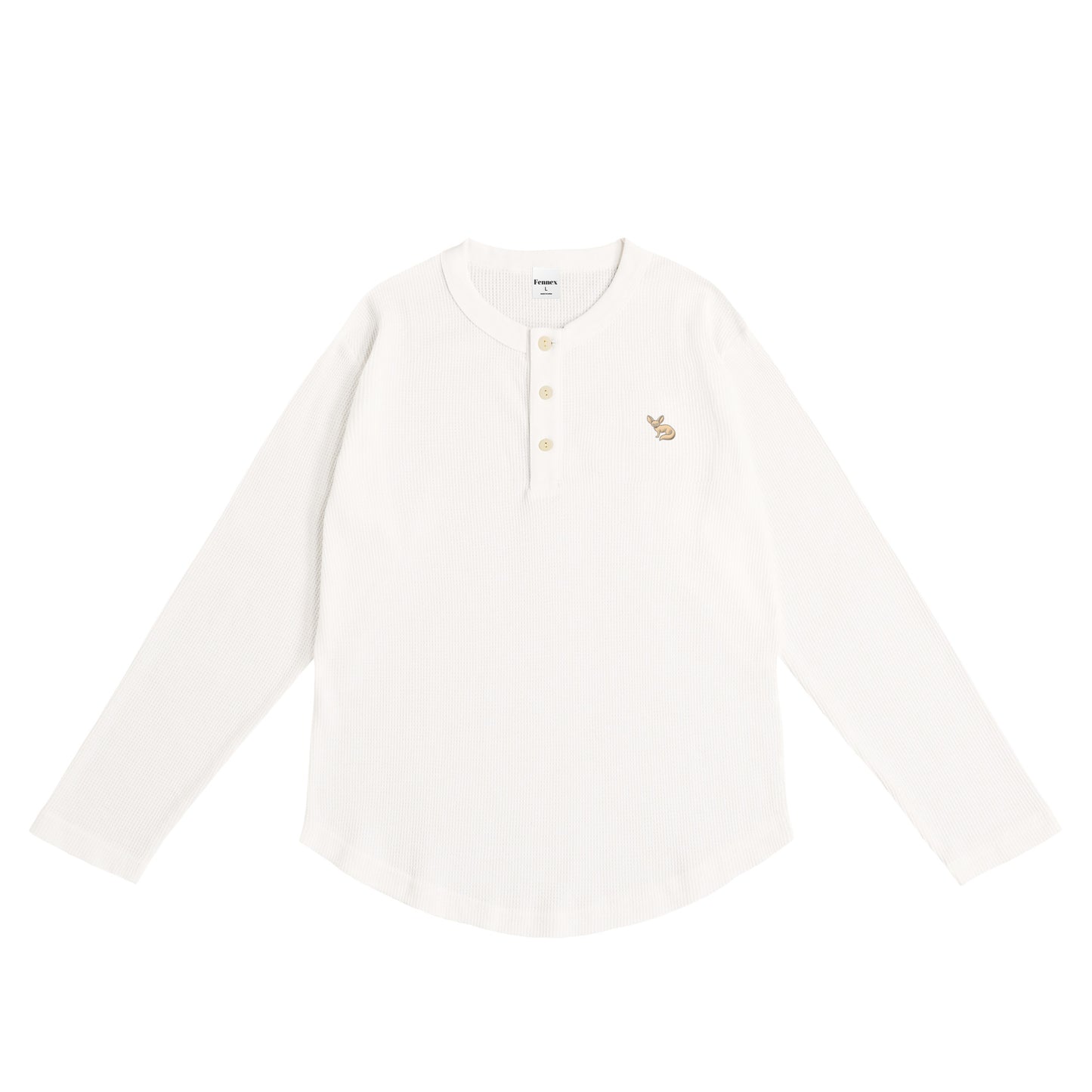 JP Fennex Waffle Henry Neck white image
